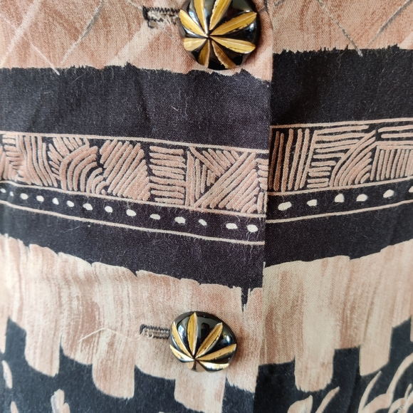 Size 6 A.C. Sport Black & Tan Safari Blazer - Picture 6 of 12